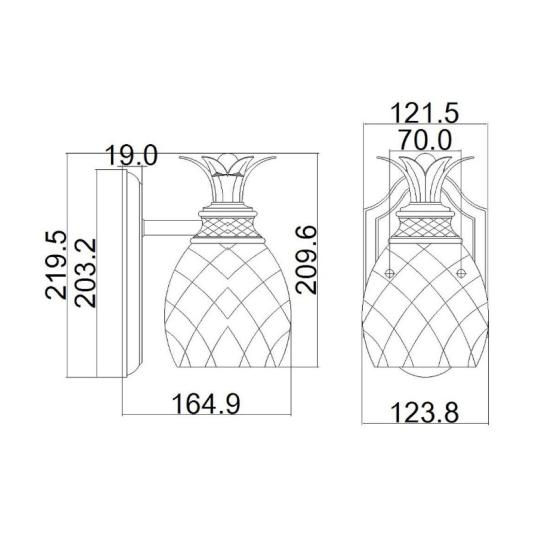 cottage mediterran uvegburas ezust klasszikus ananaszos falikar vizallo furdoszoba tukor krom diszes vintage vilagitas fali lampa 2.jpg